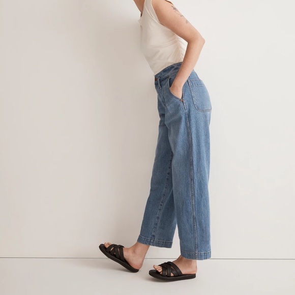 Madewell The Perfect Vintage Wide-Leg Cropped Jean NWOT - Picture 7 of 8